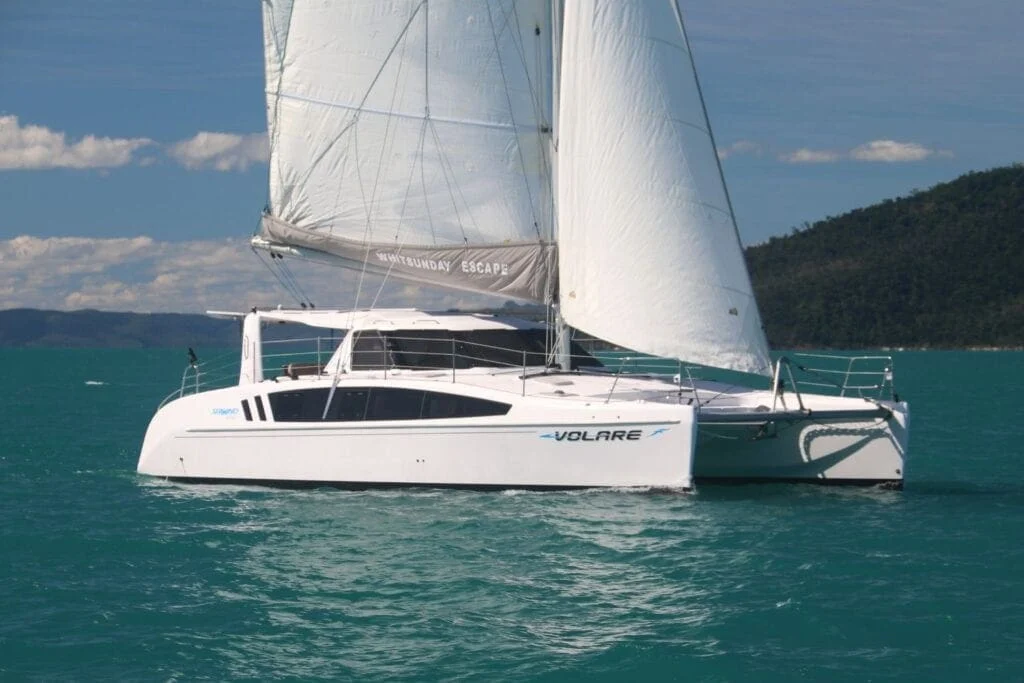 Volare, a catamaran chartered by Whitsunday Escape