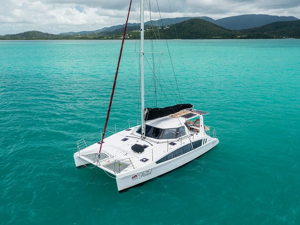 The Pearl, a catamaran chartered by Cumberland Charter Yachts