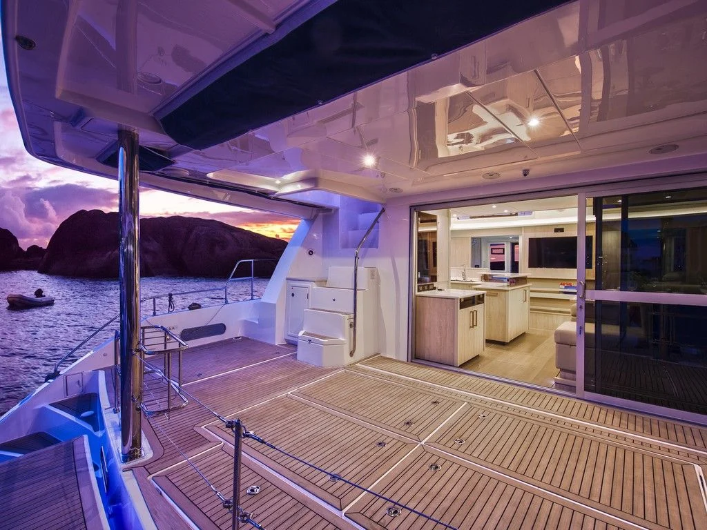 Provision, a catamaran chartered by Cumberland Charter Yachts