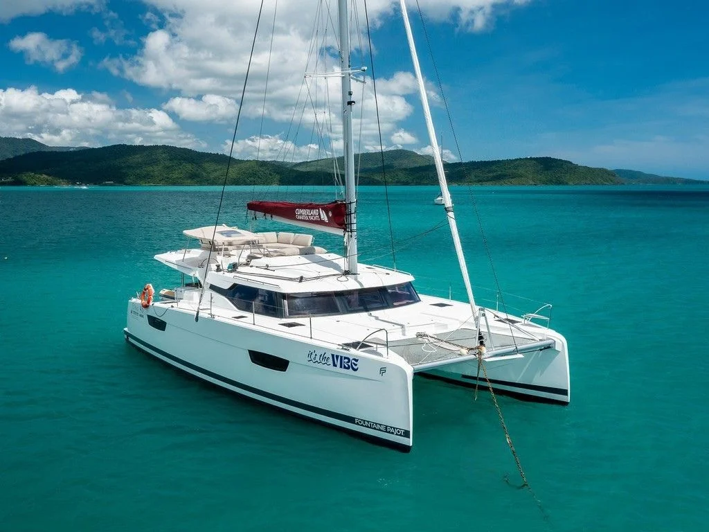 It's The Vibe, a catamaran chartered by Cumberland Charter Yachts