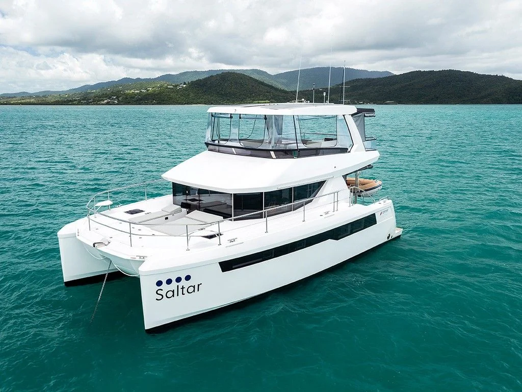 Saltar, a catamaran chartered by Cumberland Charter Yachts