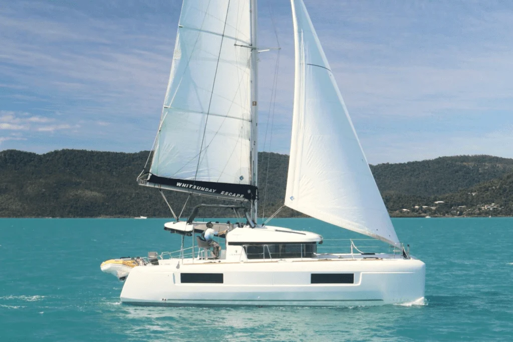 Zephyr, a catamaran chartered by Whitsunday Escape