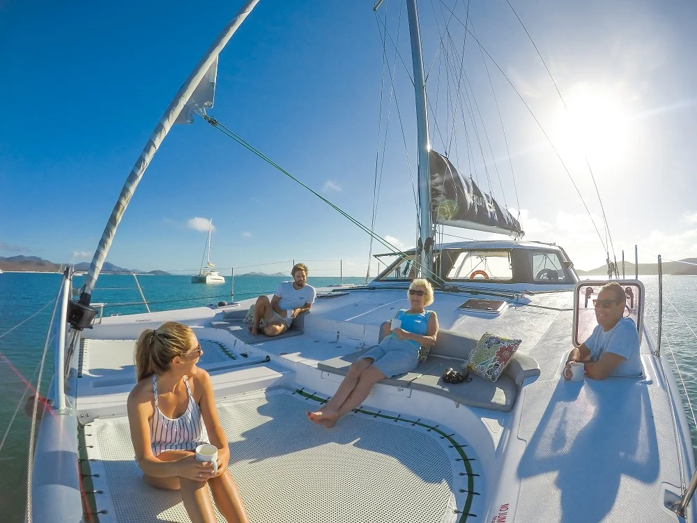 Lady L, a catamaran chartered by Whitsunday Escape