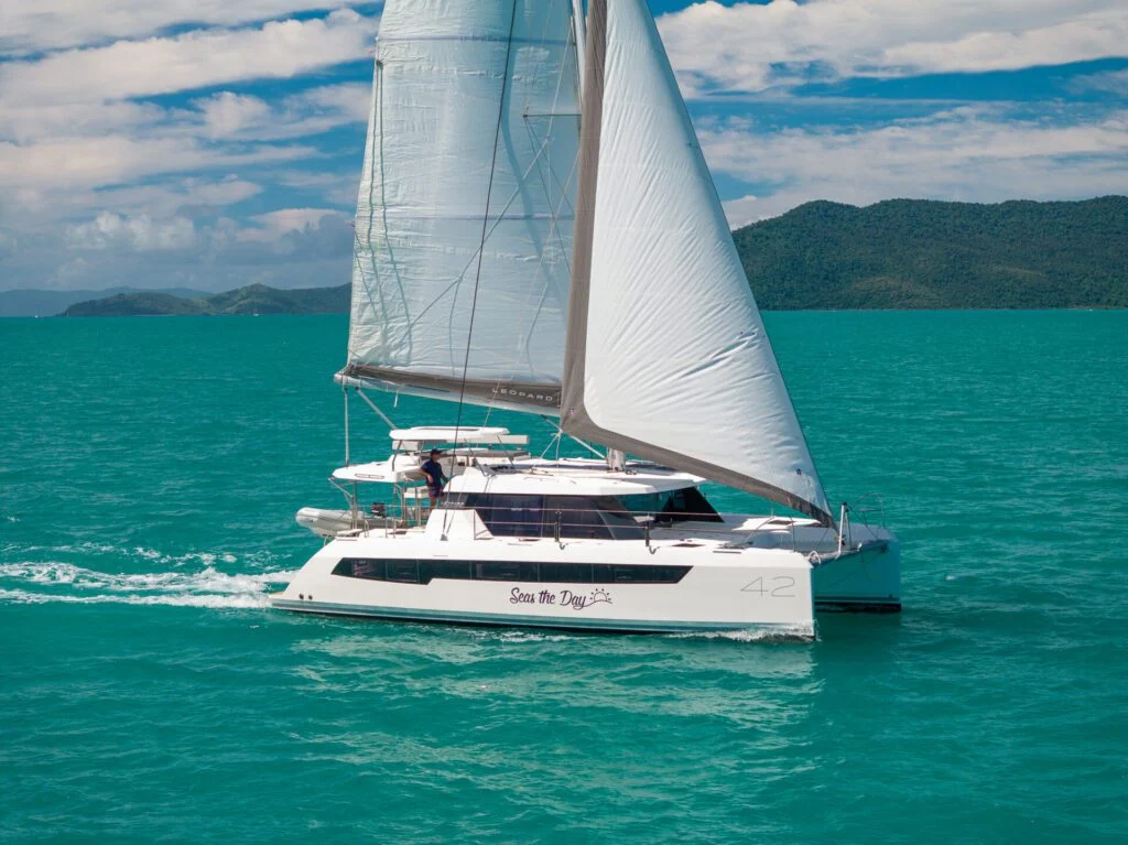 Seas The Day, a catamaran chartered by Whitsunday Escape