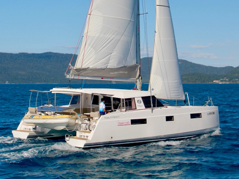 A Little Bit Nauti, a catamaran chartered by Whitsunday Escape
