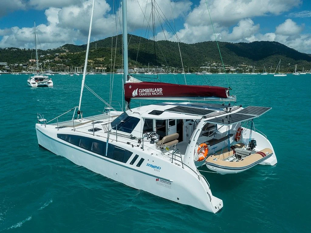 Satolep II, a catamaran chartered by Cumberland Charter Yachts