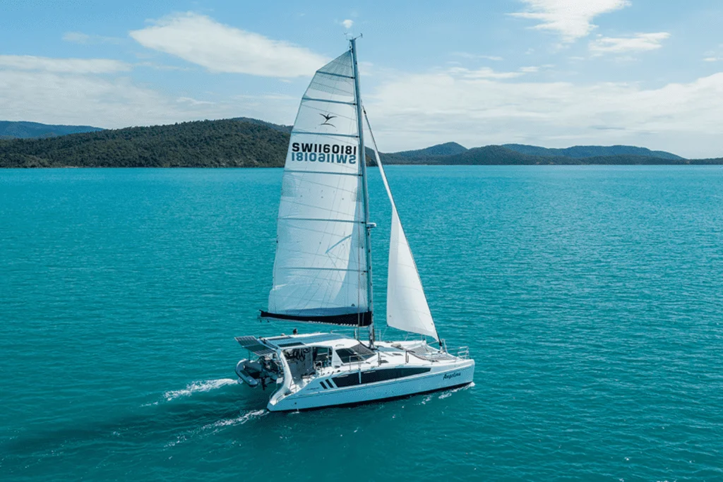 Angelina, a catamaran chartered by Whitsunday Escape