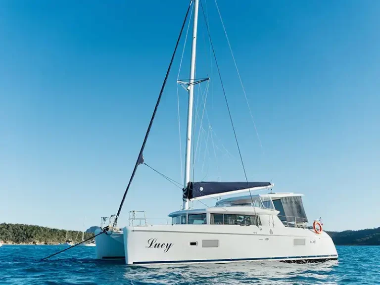 SV Lucy, a catamaran chartered by Portland Roads Whitsundays