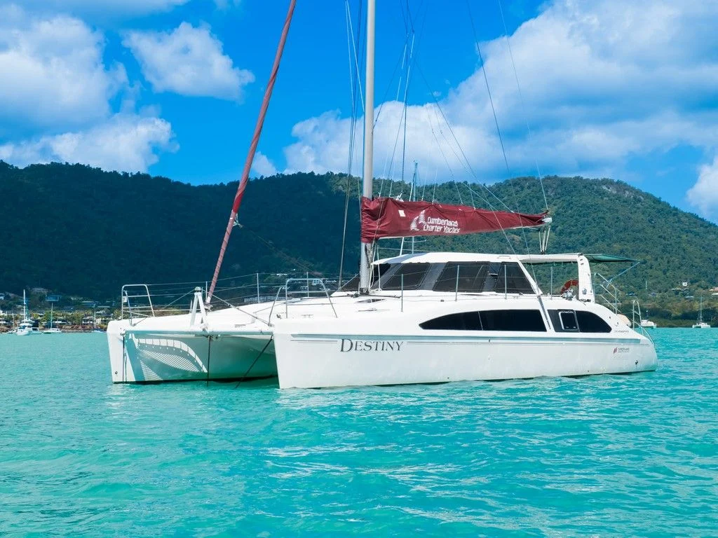 Destiny, a catamaran chartered by Cumberland Charter Yachts