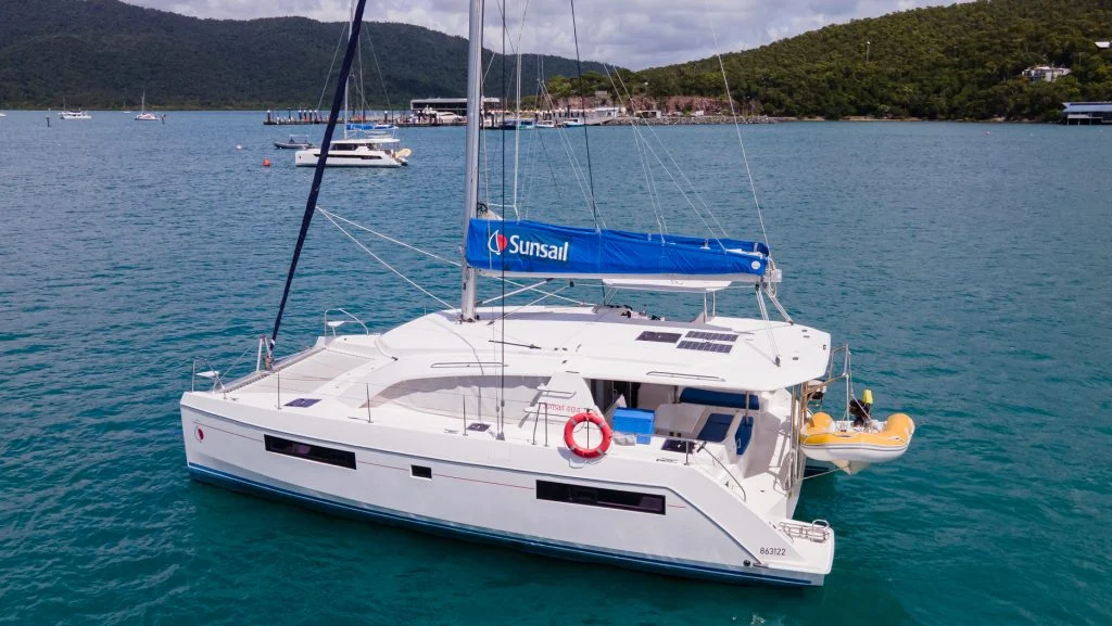 Sisu, a catamaran chartered by Rent a Yacht