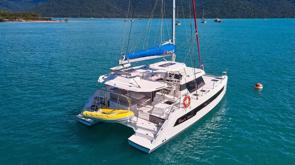 Orion, a catamaran chartered by Rent a Yacht