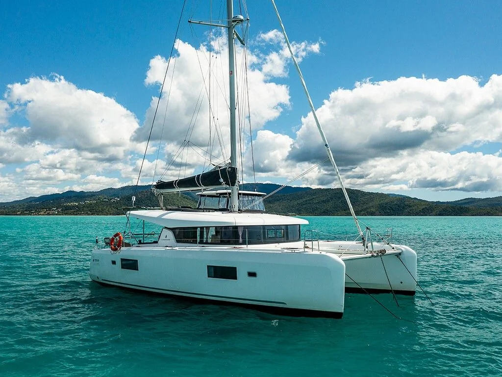 Nomad, a catamaran chartered by Cumberland Charter Yachts