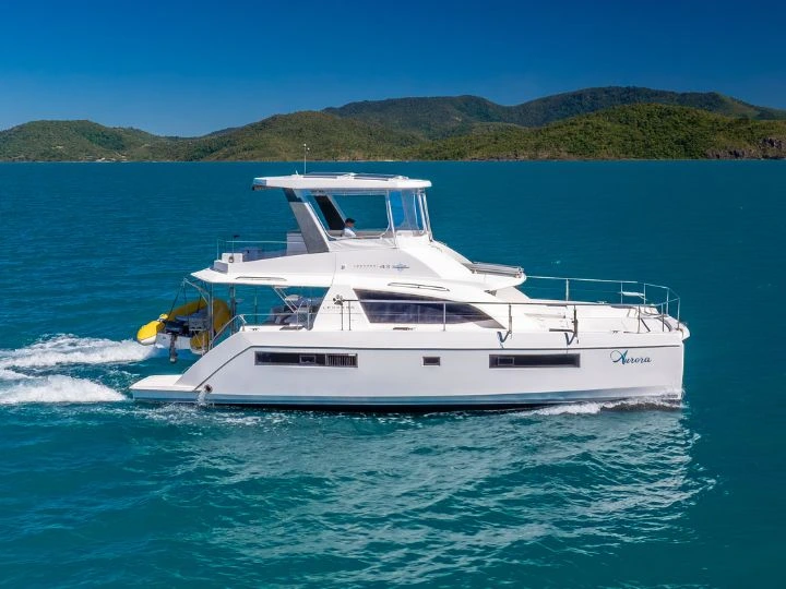 Aurora, a catamaran chartered by Whitsunday Escape