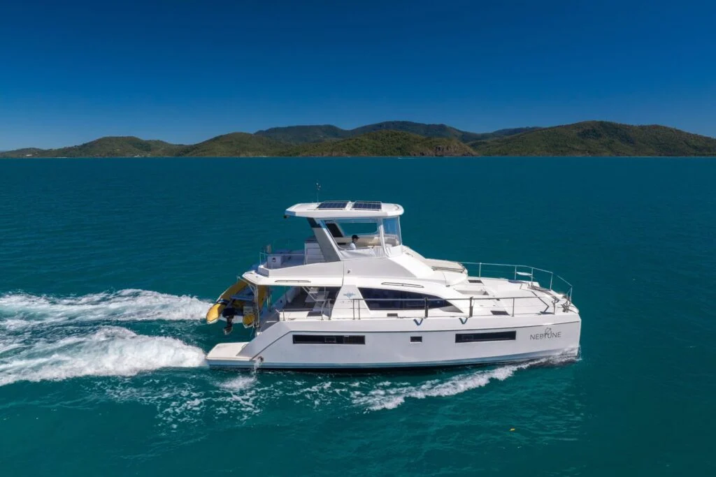 Neptune, a catamaran chartered by Whitsunday Escape