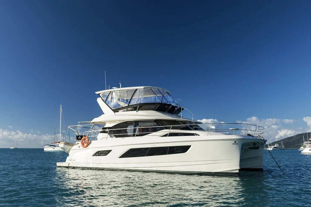 Champagne Sunset, a catamaran chartered by Cumberland Charter Yachts