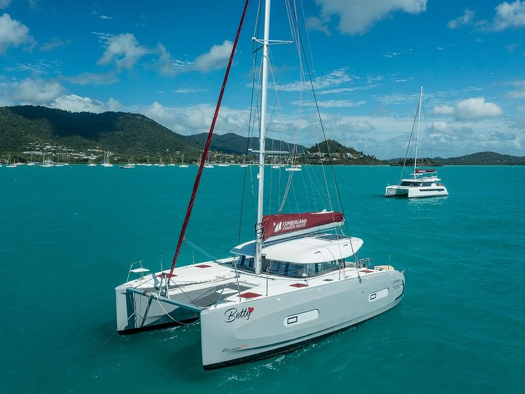 Betty, a catamaran chartered by Cumberland Charter Yachts