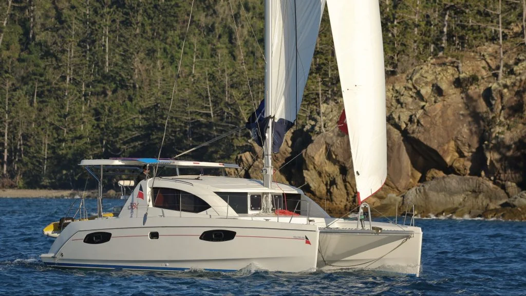 Yellow Fin, a catamaran chartered by Rent a Yacht