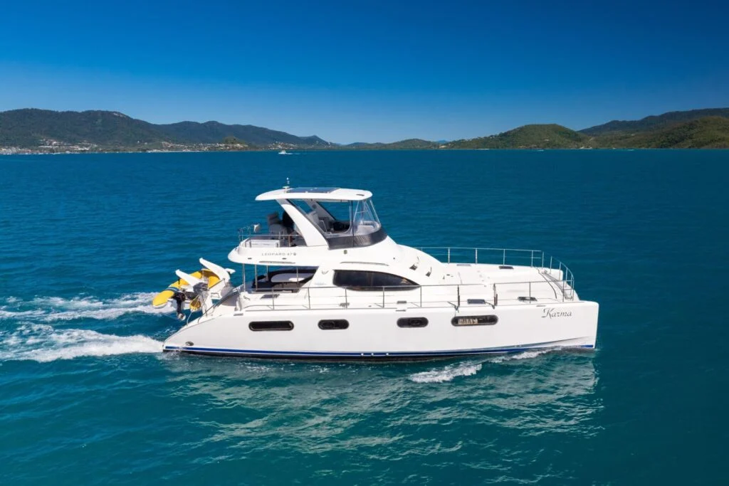 Karma, a catamaran chartered by Whitsunday Escape