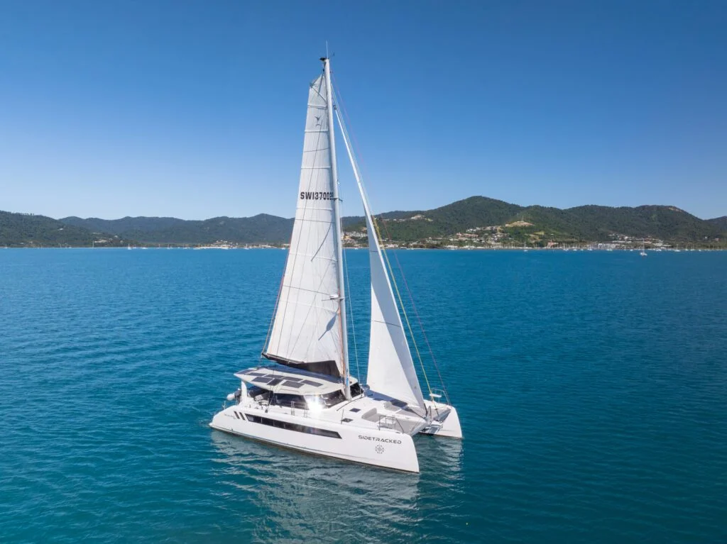 Sidetracked, a catamaran chartered by Whitsunday Escape