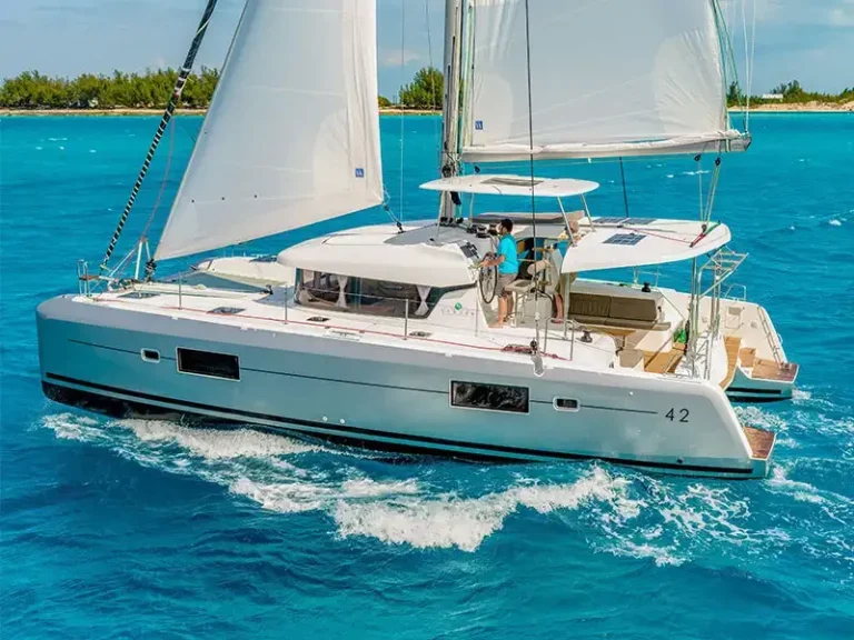 SV Lawless, a catamaran chartered by Portland Roads Whitsundays