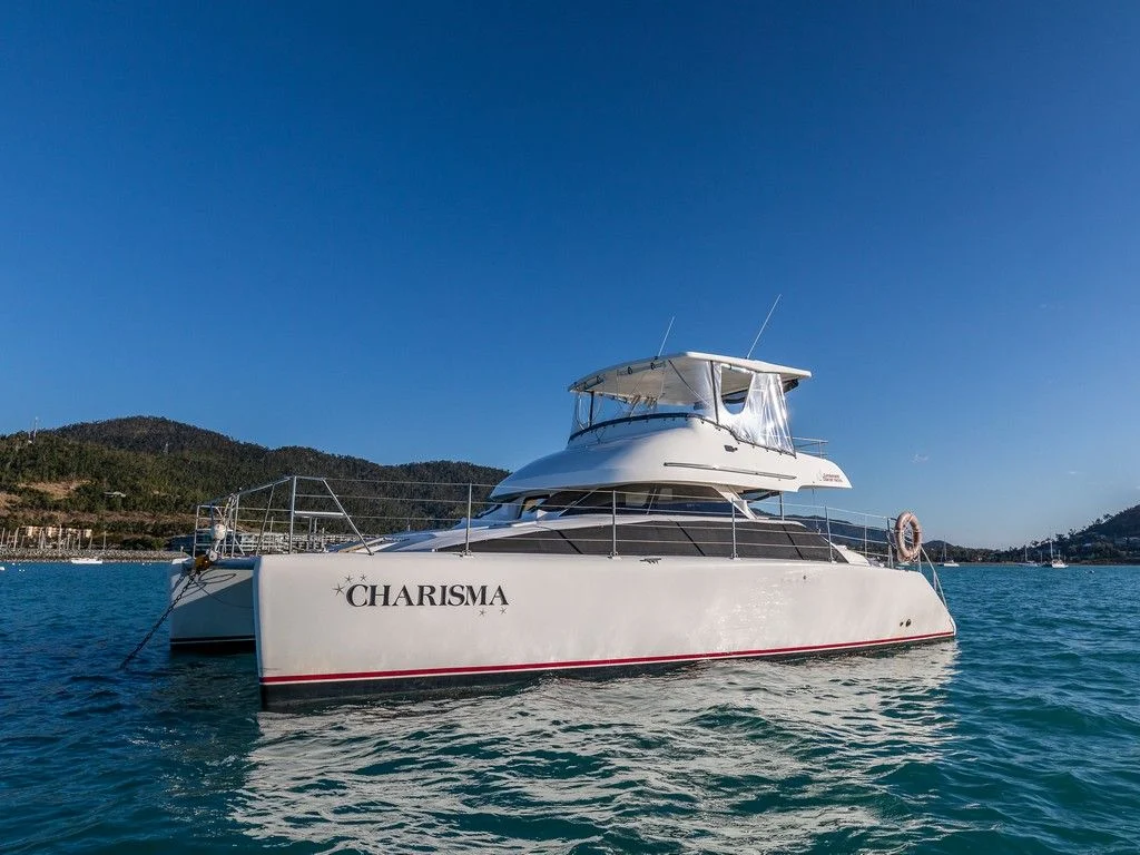 Charisma, a catamaran chartered by Cumberland Charter Yachts